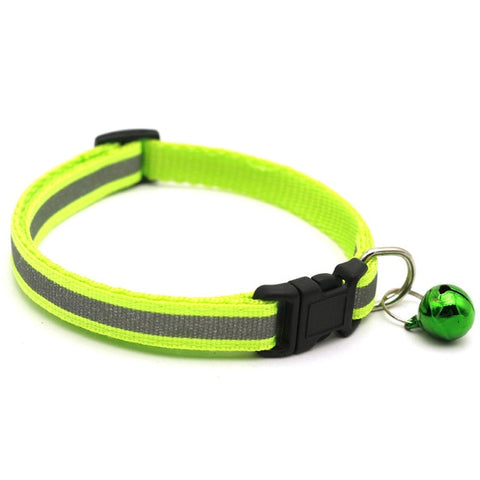 Reflective Charm and Bell Cat Collar Safety Elastic Adjustable with Soft Velvet Material 12 colors pet Product small dog collar