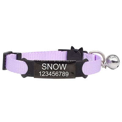 Personalized ID Free Engraving Cat Collar Safety Breakaway Small Dog Cute Nylon Adjustable for Puppy Kittens Necklace