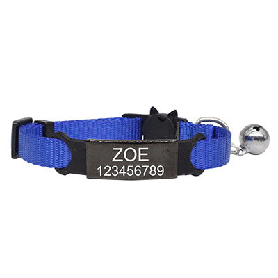 Personalized ID Free Engraving Cat Collar Safety Breakaway Small Dog Cute Nylon Adjustable for Puppy Kittens Necklace