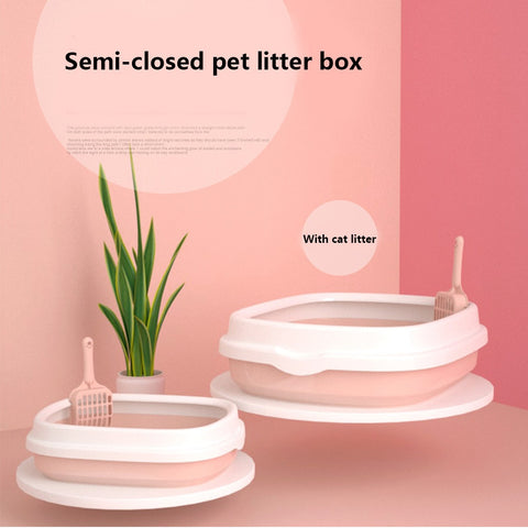 Cat Litter Box Cat Dog Tray Teddy Anti-Splash Toilette with cat litter shovel Puppy Cat Indoor Home Sandbox Pet Dog Toilet