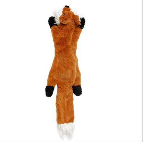 Plush Dog Chew Toys Pet Puppy Cleaning Teeth Toy Wolf Toys Stuffed Squeaky Animals Rabbit Honking Training Squirrel Pet Supplies