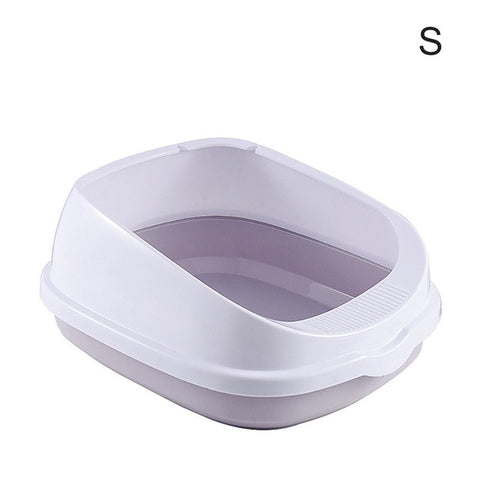 Pet Cat Toilet Semi-Enclosed High Fencedetachable Cat Litter Box Cat Toilet Dog Tray Clean Scoop Home Plastic Sand Box Supplies