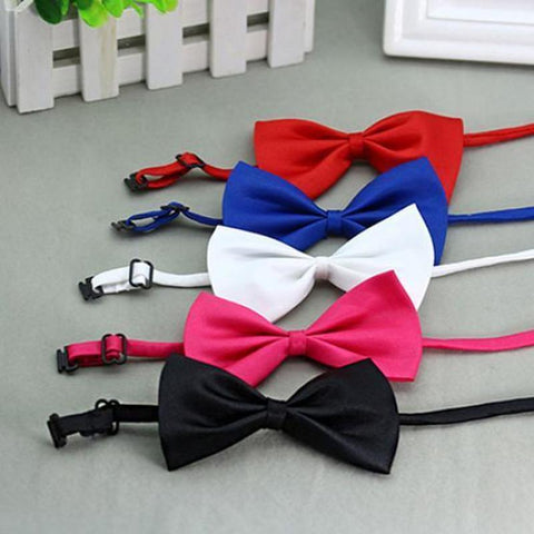 Pet Bow Tie Cute Solid Adjustable Cat Bowtie Pet Dog Collar Bowknot Necktie Cats Products for Pets  Collar Para Gato