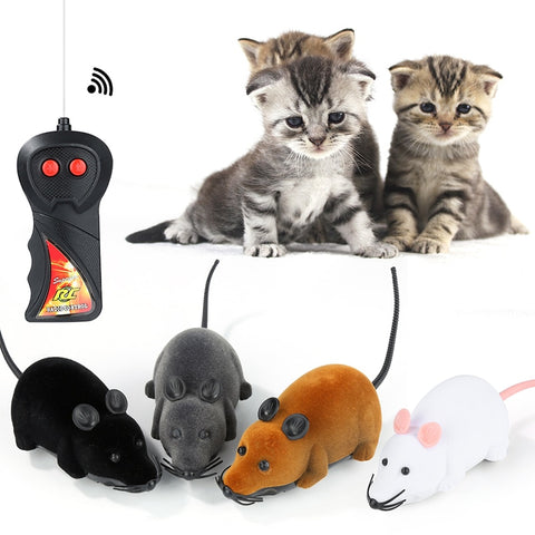 Remote Control Brown Rat Mouse Toy For Cat Kitten Dog Pet Novelty Gift Portable False Mouse Novelty RC Cat Funny Playing Toys