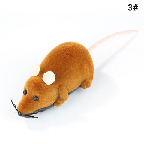 Remote Control Brown Rat Mouse Toy For Cat Kitten Dog Pet Novelty Gift Portable False Mouse Novelty RC Cat Funny Playing Toys