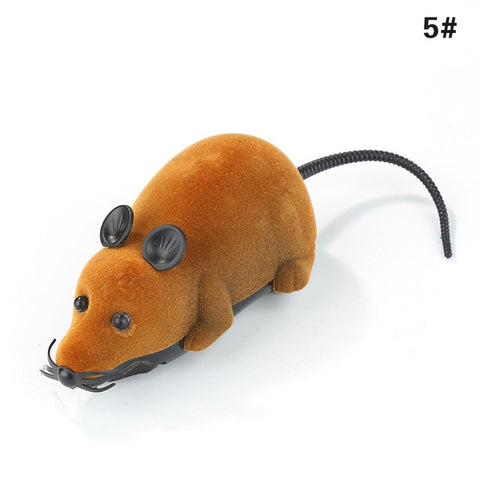 Remote Control Brown Rat Mouse Toy For Cat Kitten Dog Pet Novelty Gift Portable False Mouse Novelty RC Cat Funny Playing Toys