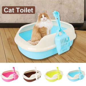 Cat Toilet Plastic Cleaning Dog Pets Cat Litter Box Portable Home Anti-Breaking Lightweight Durable Shatter-Resistant