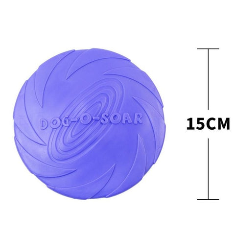 15cm /18cm Dog frisbee golden retriever training dog practice pet toy bite resistant soft rubber flying saucer can float Dog toy