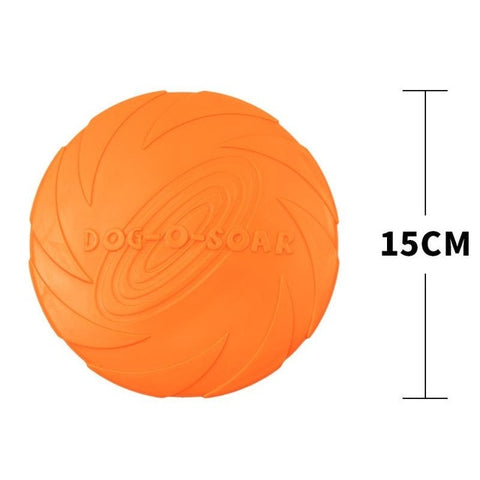 15cm /18cm Dog frisbee golden retriever training dog practice pet toy bite resistant soft rubber flying saucer can float Dog toy