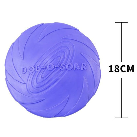 15cm /18cm Dog frisbee golden retriever training dog practice pet toy bite resistant soft rubber flying saucer can float Dog toy