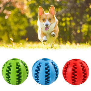 Pet Dog Chew Toys Extra-tough Rubber Ball Toy Funny Interactive Elasticity Ball Dog Chew Toys For Dog Tooth Clean Ball Of Food