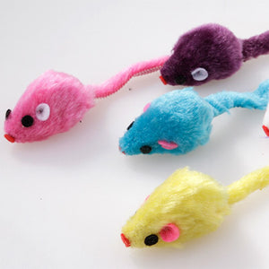 25 Pcs Cat Toys False Mouse Pet Cat Kitten Funny Playing Plush Mouse Toys