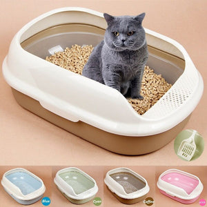 Anti Splash Cats Litter Box Pet Toilet Bedpan Cat Dog Tray Kitten Dog Clean Toilette Home Plastic Sand Box Supplies