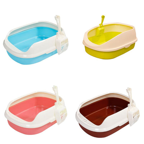 Pet Dog Toilet Cat Litter Box Cat Dog Tray Teddy Anti-Splash Toilette with cat litter shovel Puppy Cat Indoor Home Sandbox